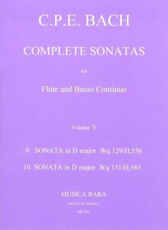 COMPLETE SONATAS Volume 5: Wq.129/131 in D