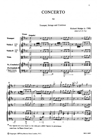 CONCERTO in D major (score & parts)