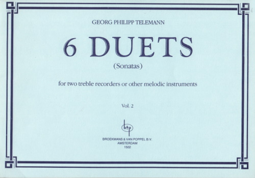 SIX DUETS (Sonatas) Volume 2 (Vol.1 now out of print)